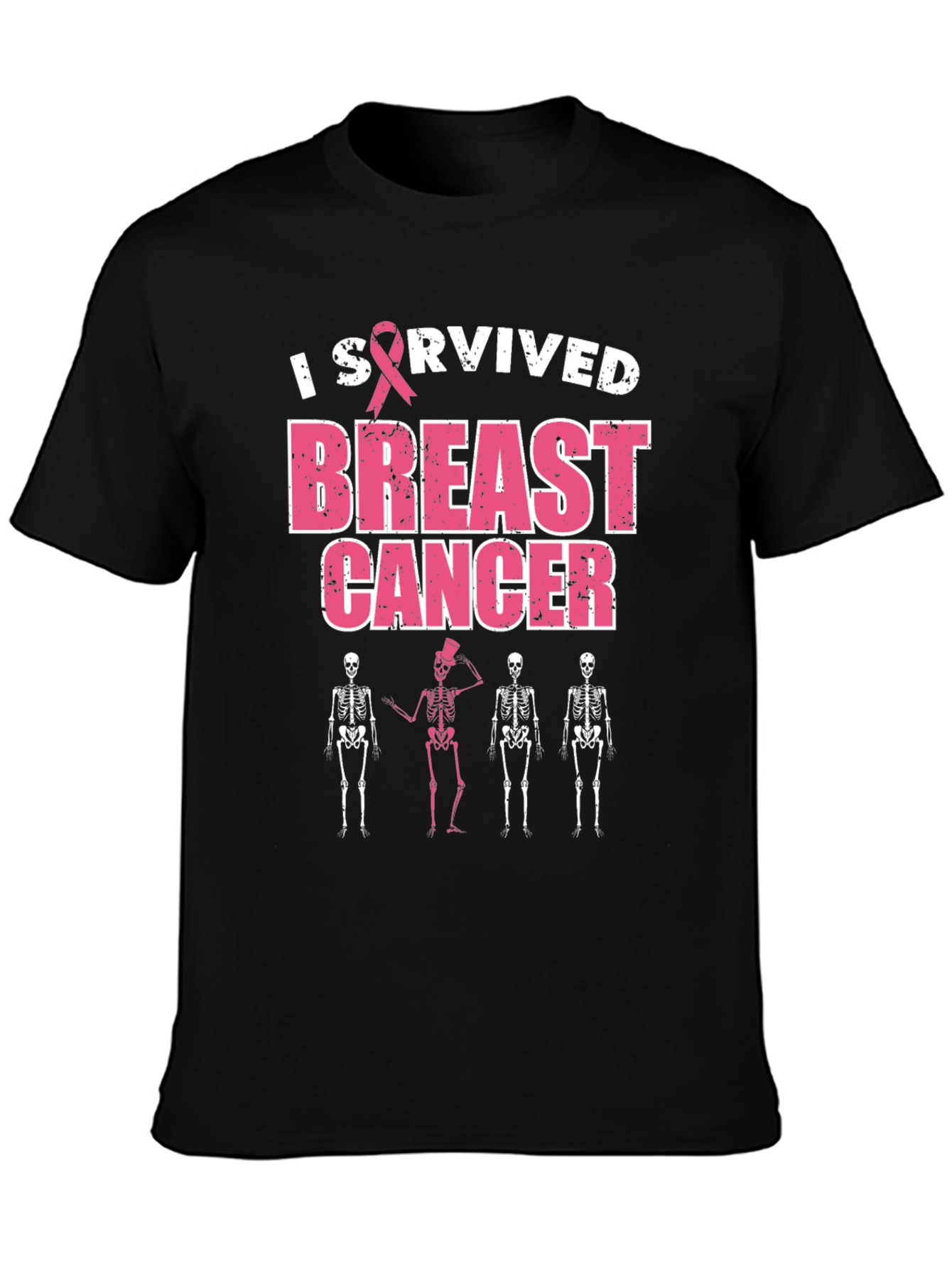 I Survived Breast Cancer Skeleton T-Shirt