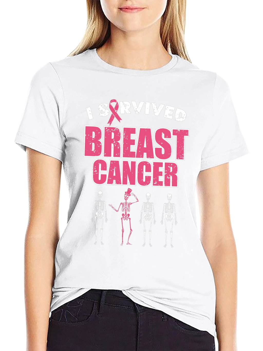 I Survived Breast Cancer Skeleton T-Shirt