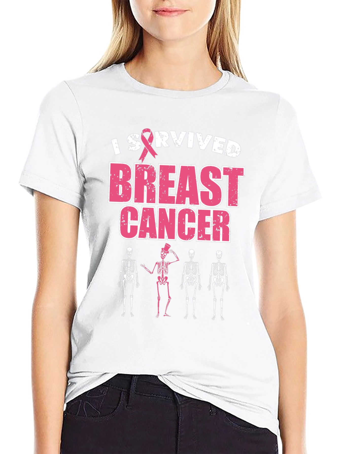 I Survived Breast Cancer Skeleton T-Shirt
