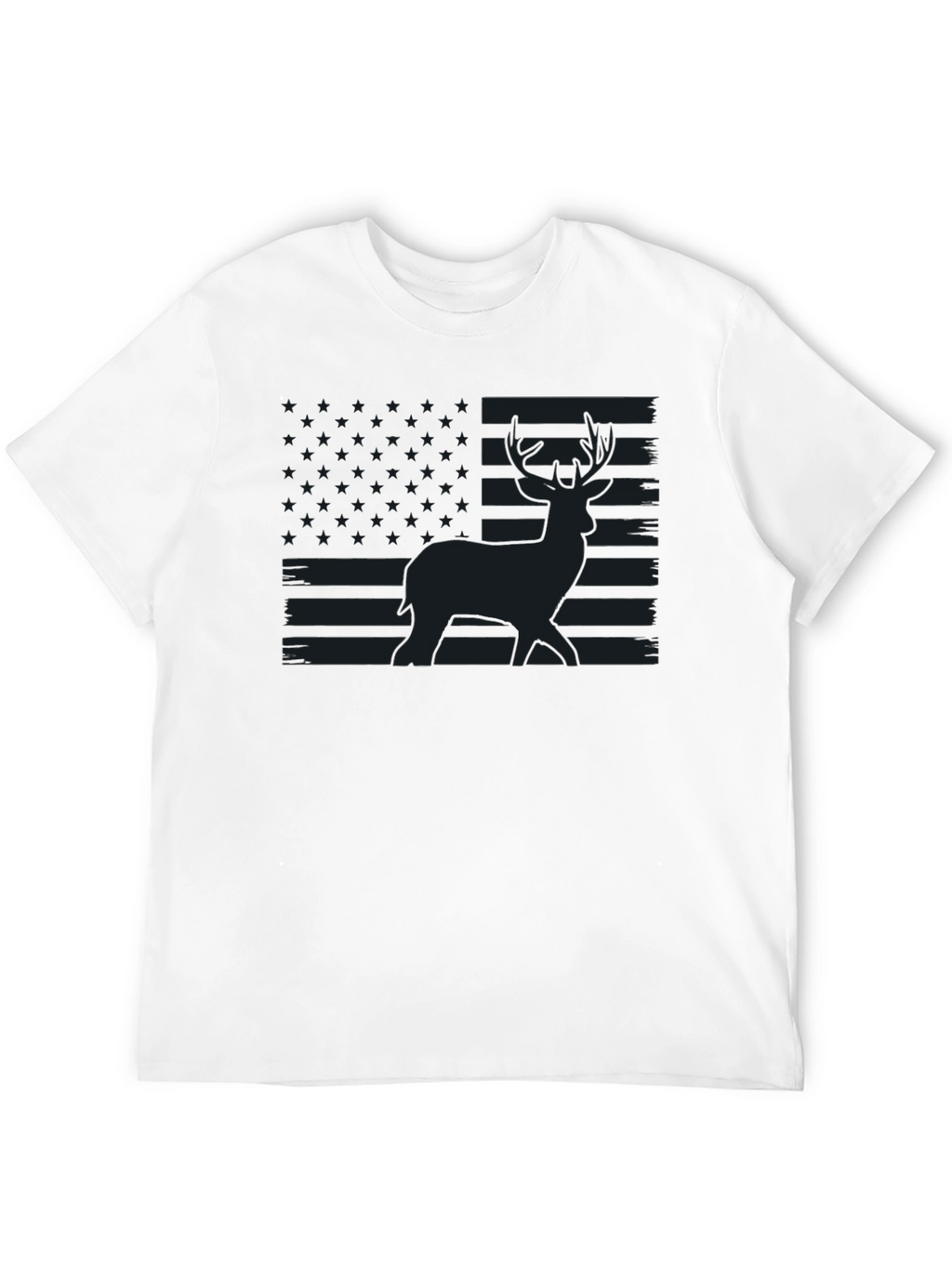 Deer American Flag Graphic T-Shirt