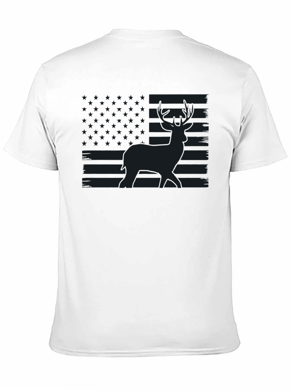 Deer American Flag Graphic T-Shirt