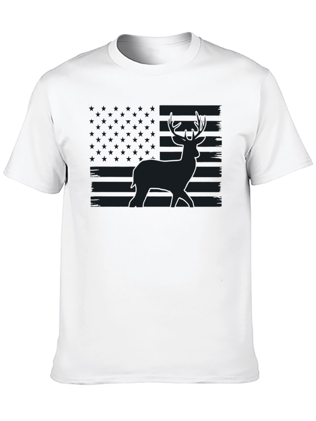 Deer American Flag Graphic T-Shirt