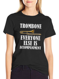 Trombone Player Graphic Tee - Music Lover Shirt