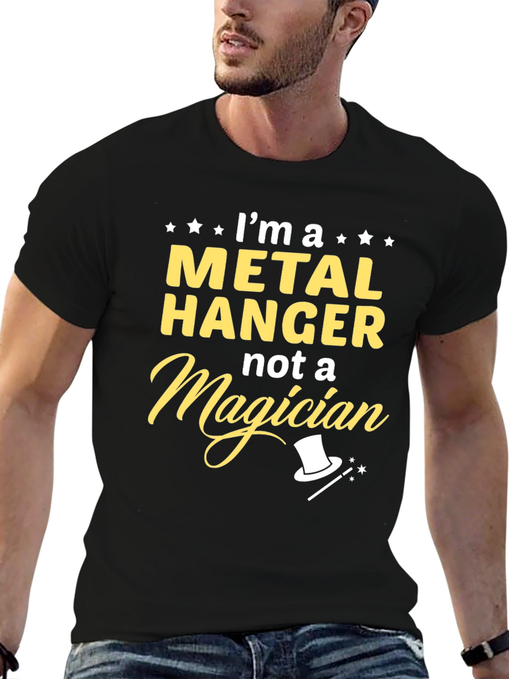 Metal Hanger Not a Magician T-Shirt
