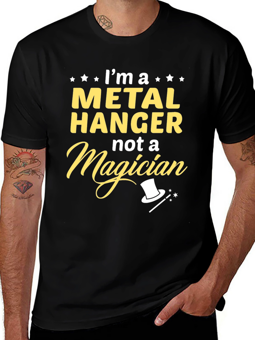 Metal Hanger Not a Magician T-Shirt