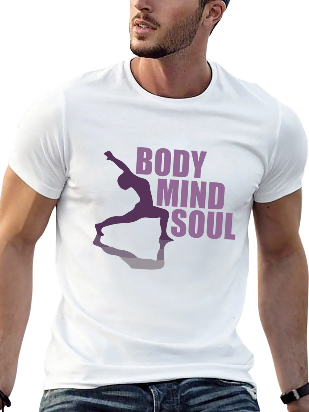 Body Mind Soul Yoga Graphic Tee - Relaxed Fit