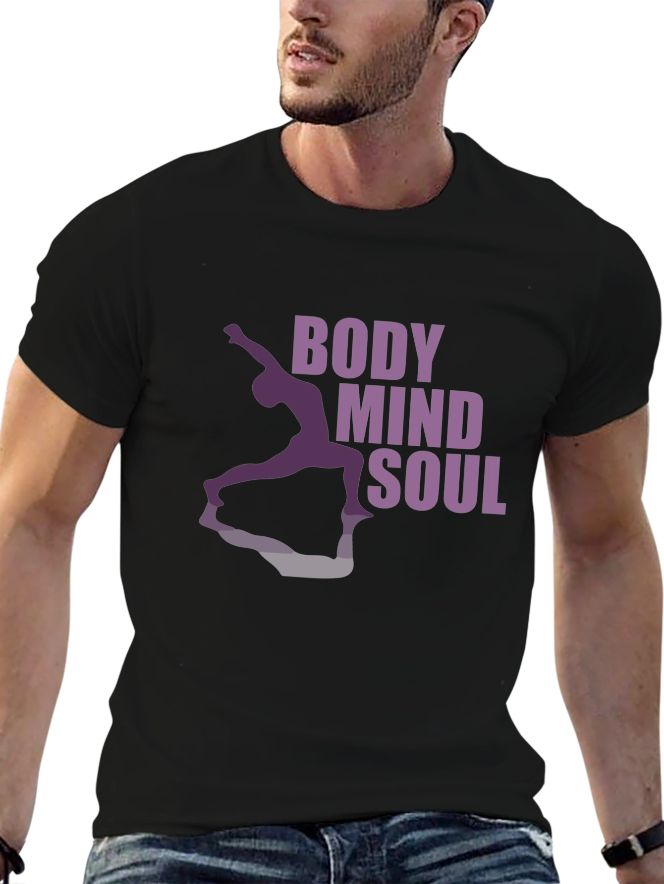 Body Mind Soul Yoga Graphic Tee - Relaxed Fit