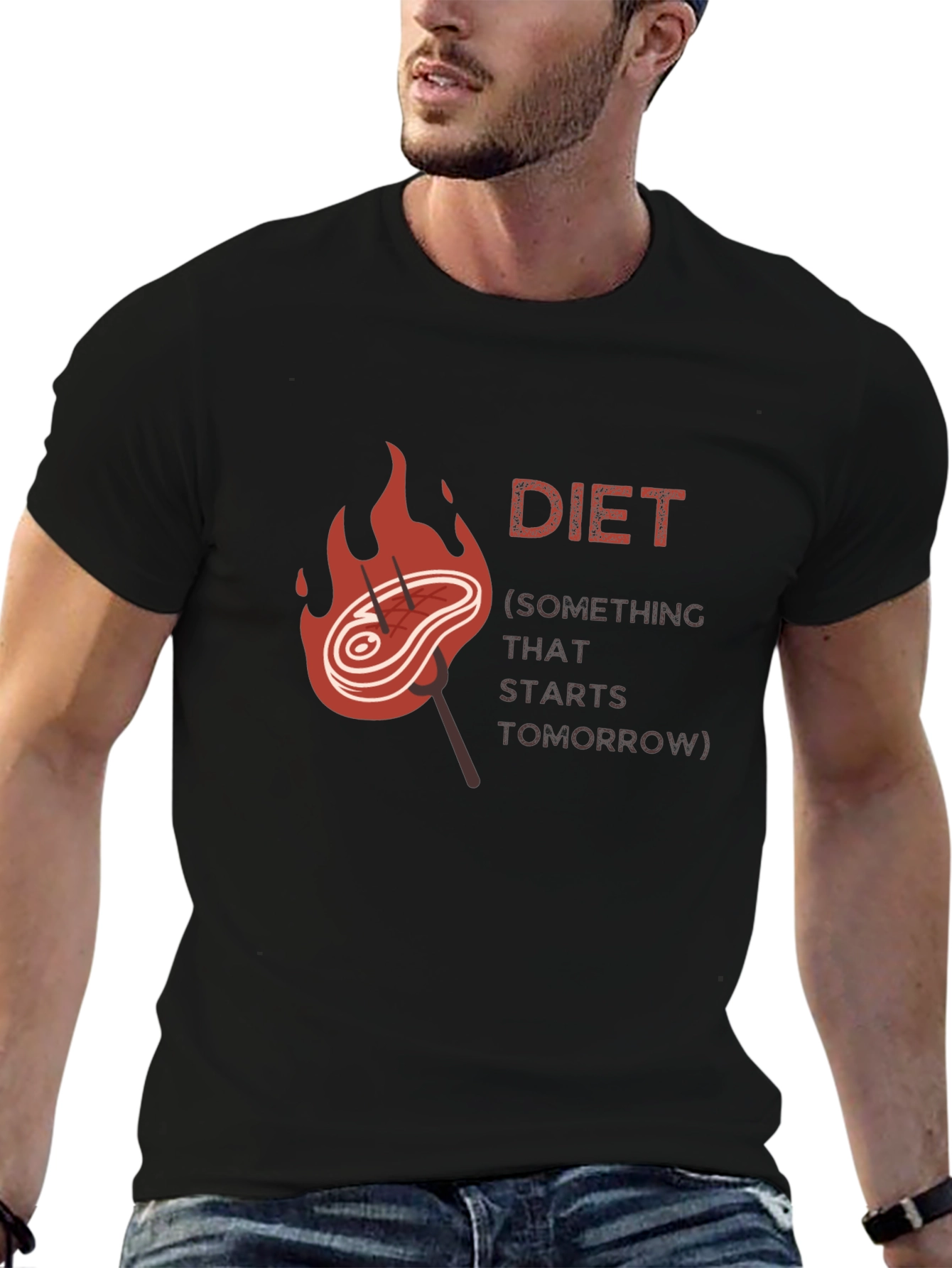 Diet Starts Tomorrow Graphic T-Shirt