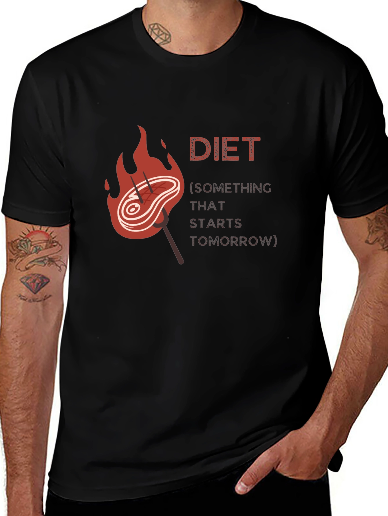 Diet Starts Tomorrow Graphic T-Shirt