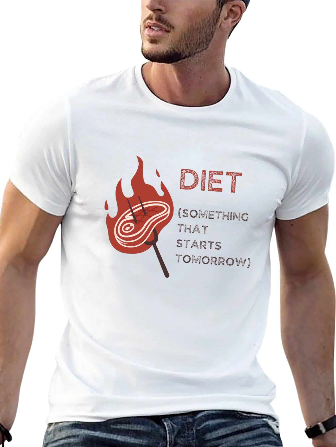 Diet Starts Tomorrow Graphic T-Shirt