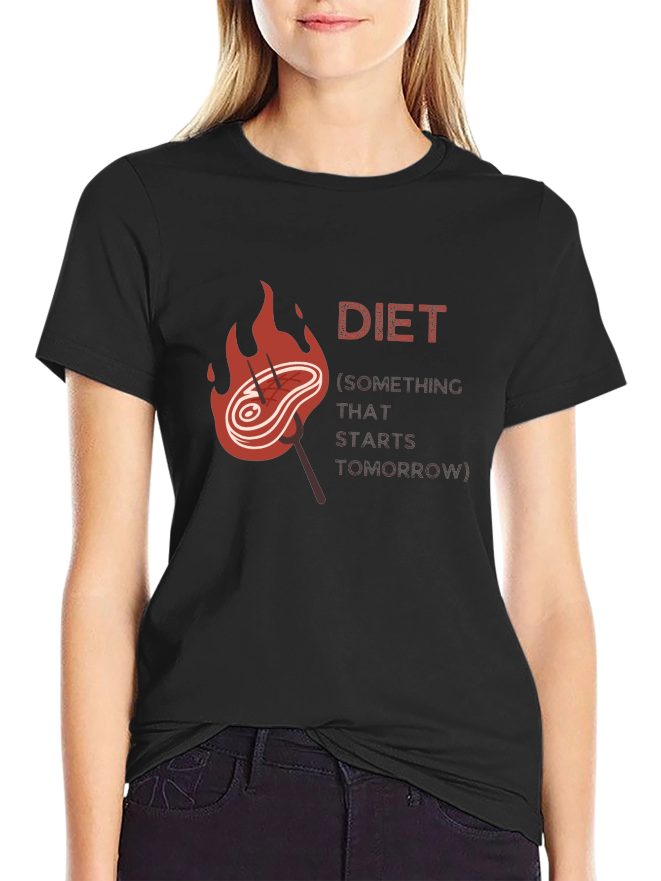 Diet Starts Tomorrow Graphic T-Shirt