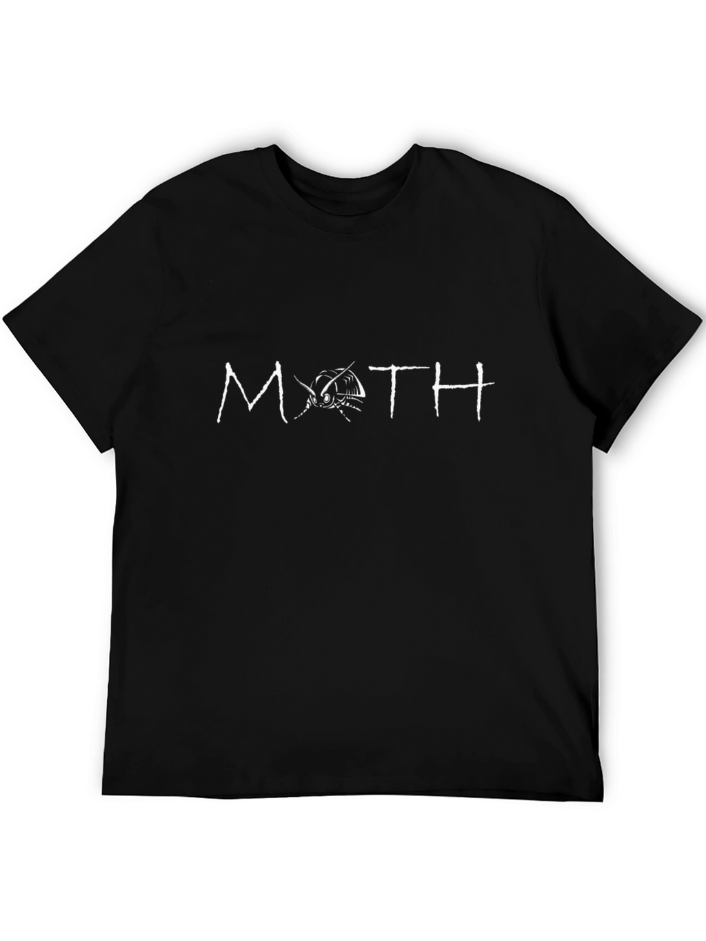 Moth Graphic Tee - Unique Insect Design Black T-Shirt