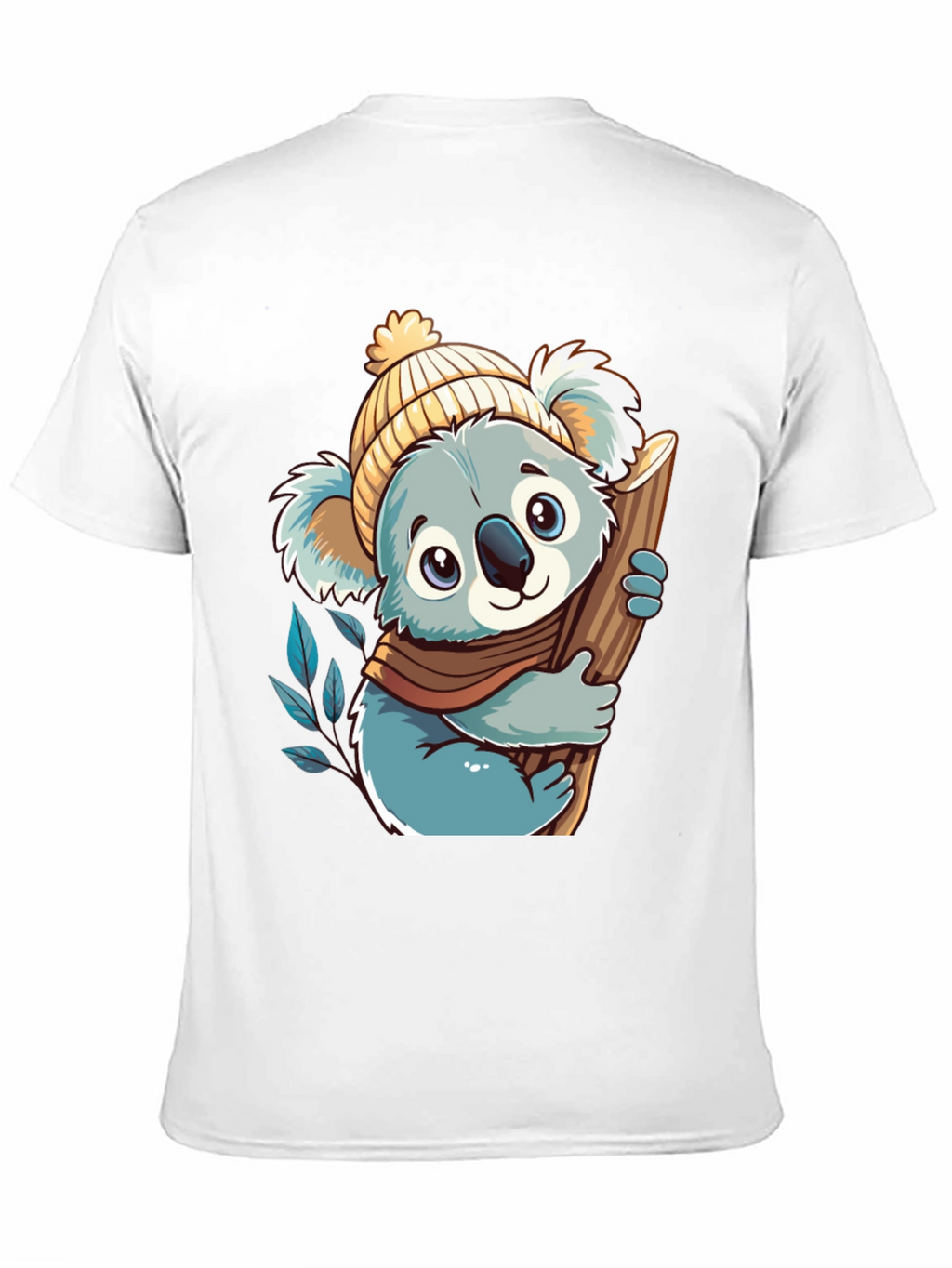 Koala Bear Graphic Tee - Black Cotton Shirt