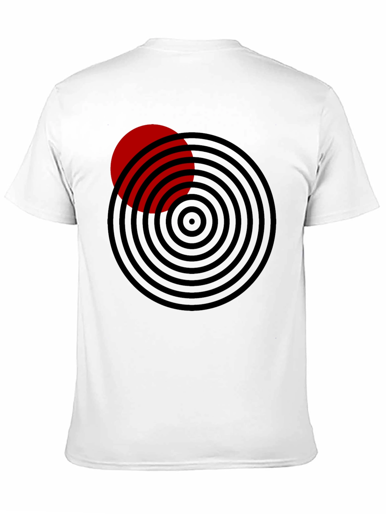Modern Graphic Tee: Red Eclipse Design