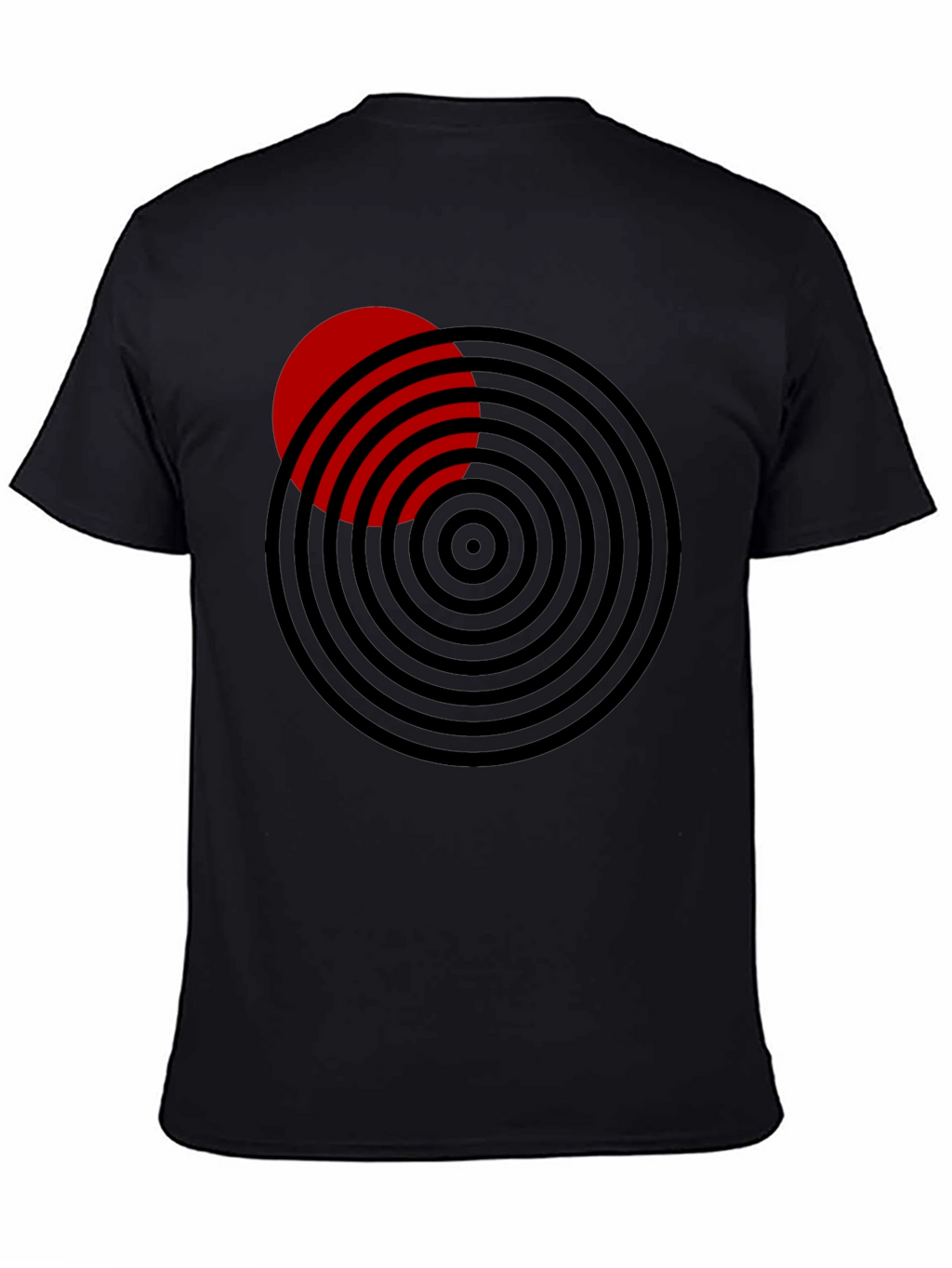 Modern Graphic Tee: Red Eclipse Design