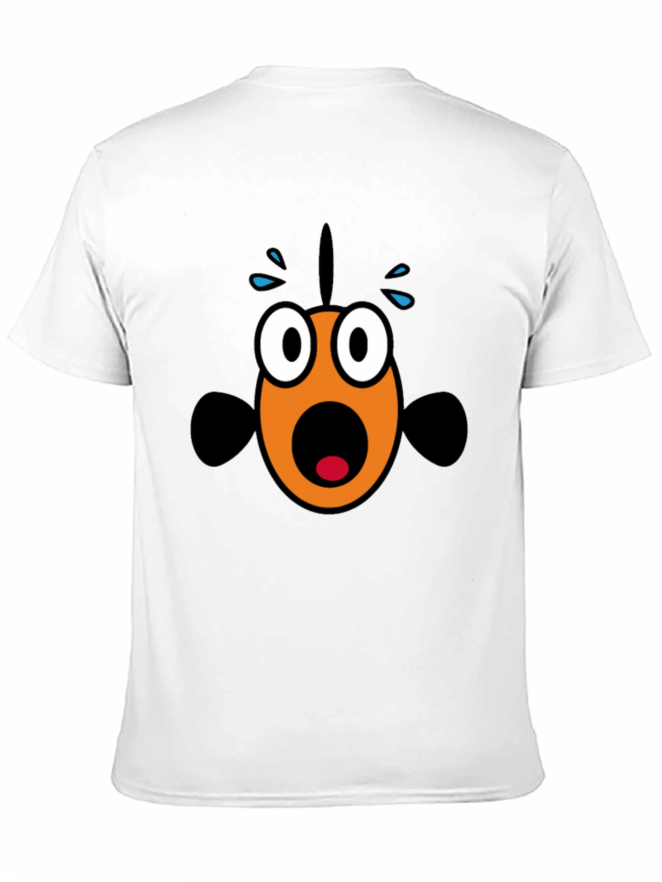 Scared Fish Graphic Tee - Black Cotton Blend