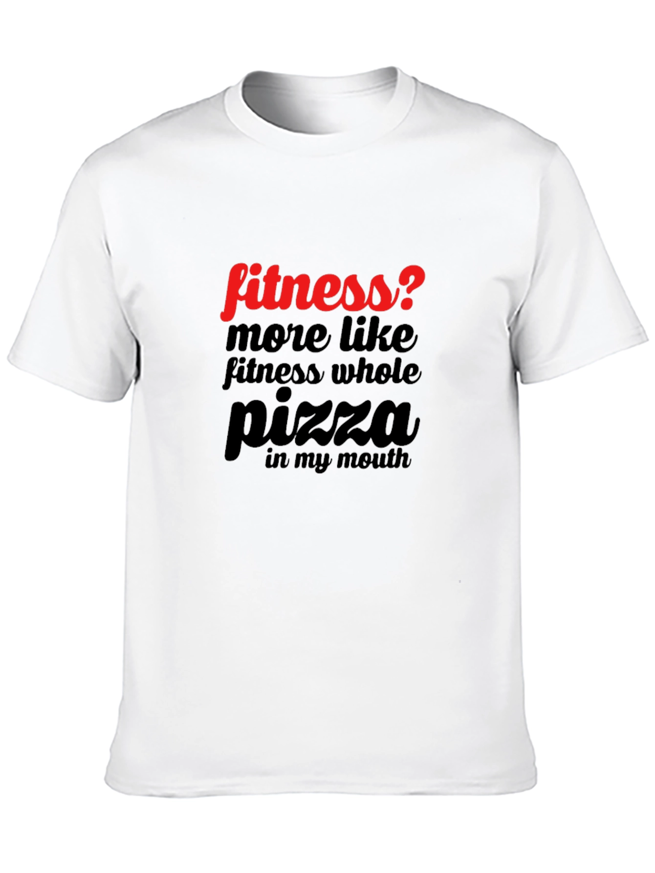 Funny Pizza Lover T-Shirt - Fitness? Black Tee