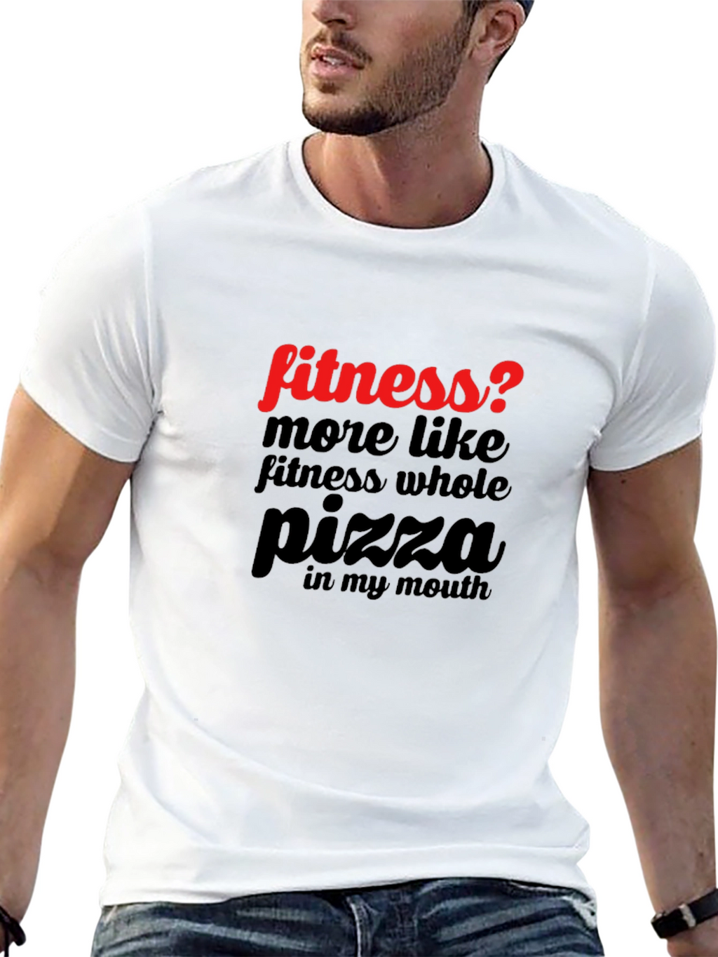 Funny Pizza Lover T-Shirt - Fitness? Black Tee