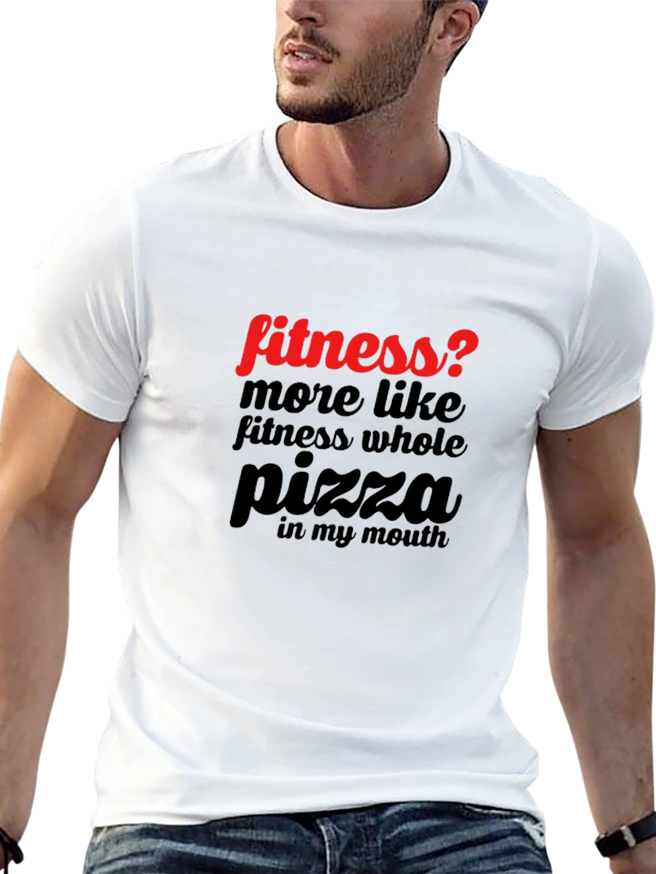 Funny Pizza Lover T-Shirt - Fitness? Black Tee