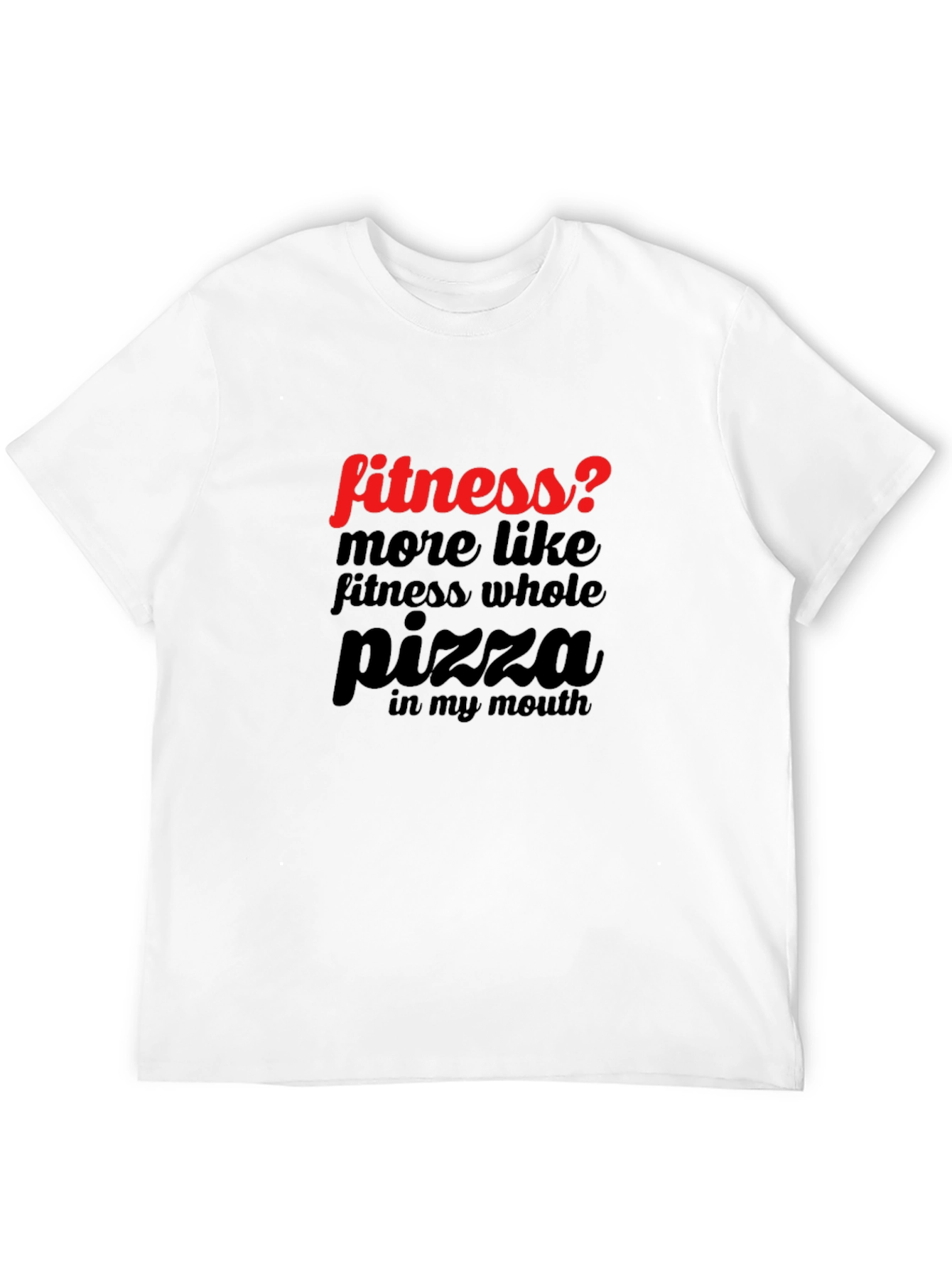 Funny Pizza Lover T-Shirt - Fitness? Black Tee
