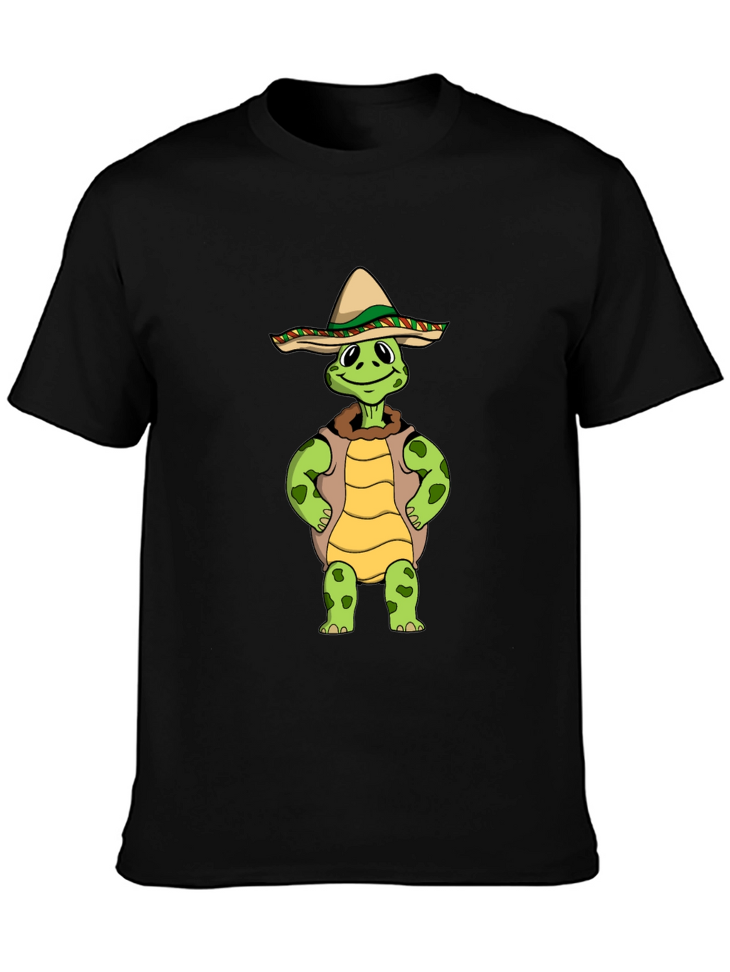 Funny Turtle Sombrero Graphic T-Shirt