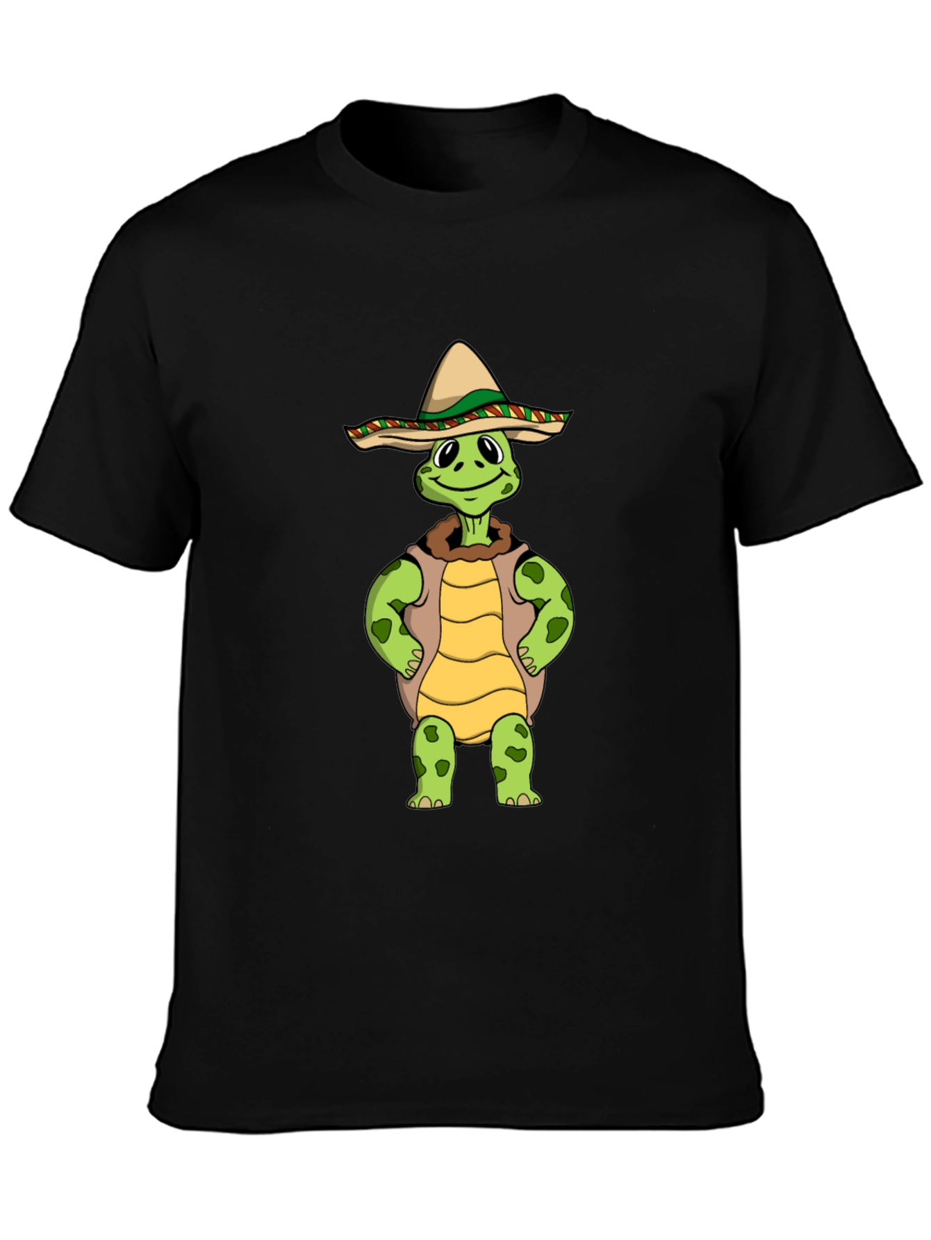 Funny Turtle Sombrero Graphic T-Shirt