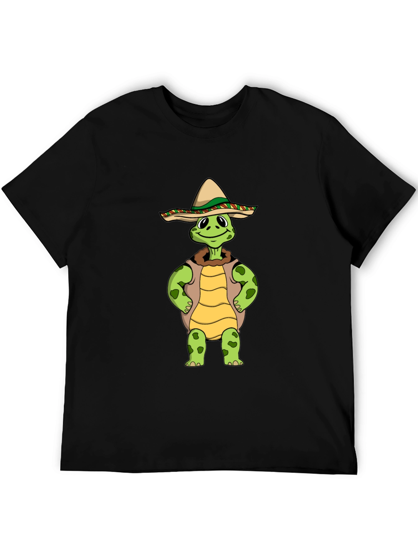 Funny Turtle Sombrero Graphic T-Shirt