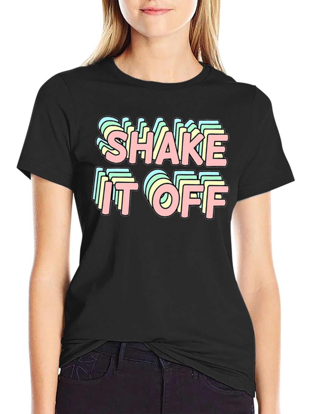 Shake It Off Retro Black T-Shirt