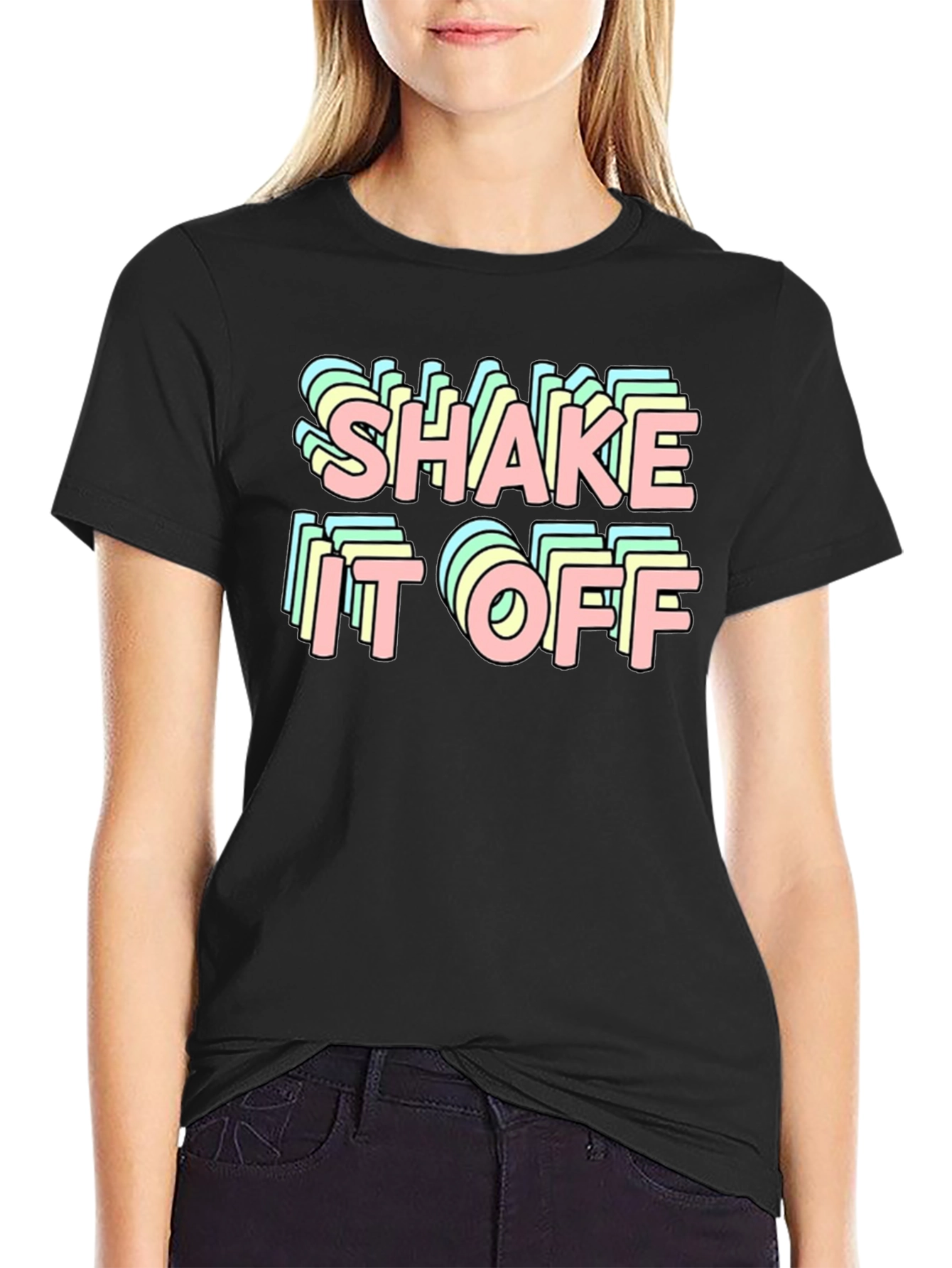 Shake It Off Retro Black T-Shirt