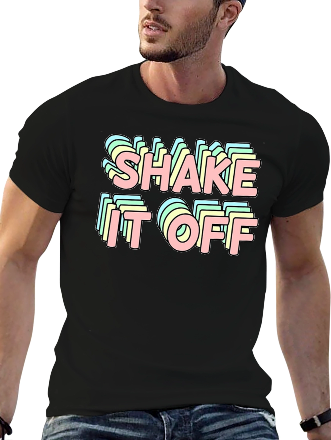 Shake It Off Retro Black T-Shirt