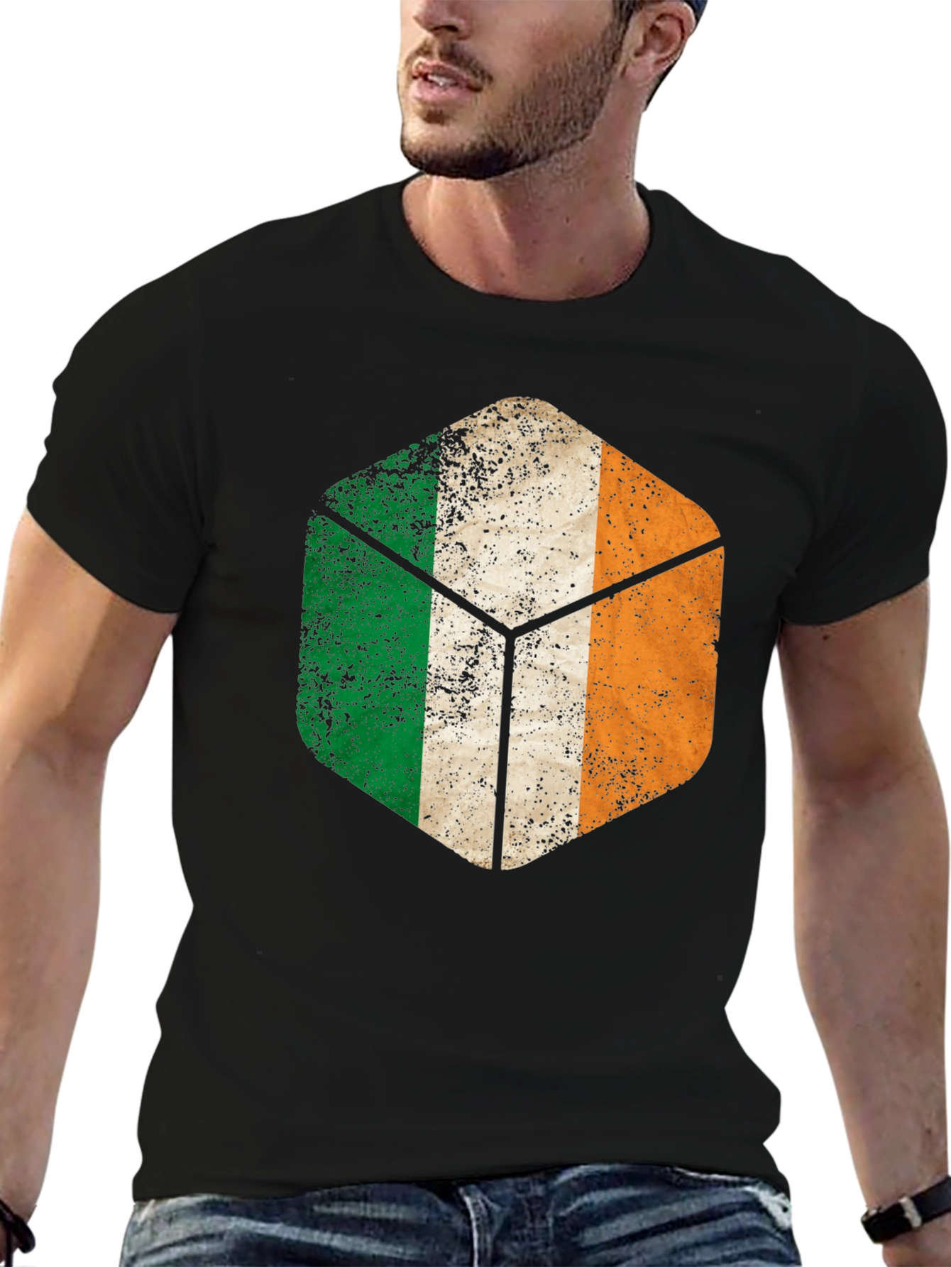 Ireland Flag Cube Graphic Tee
