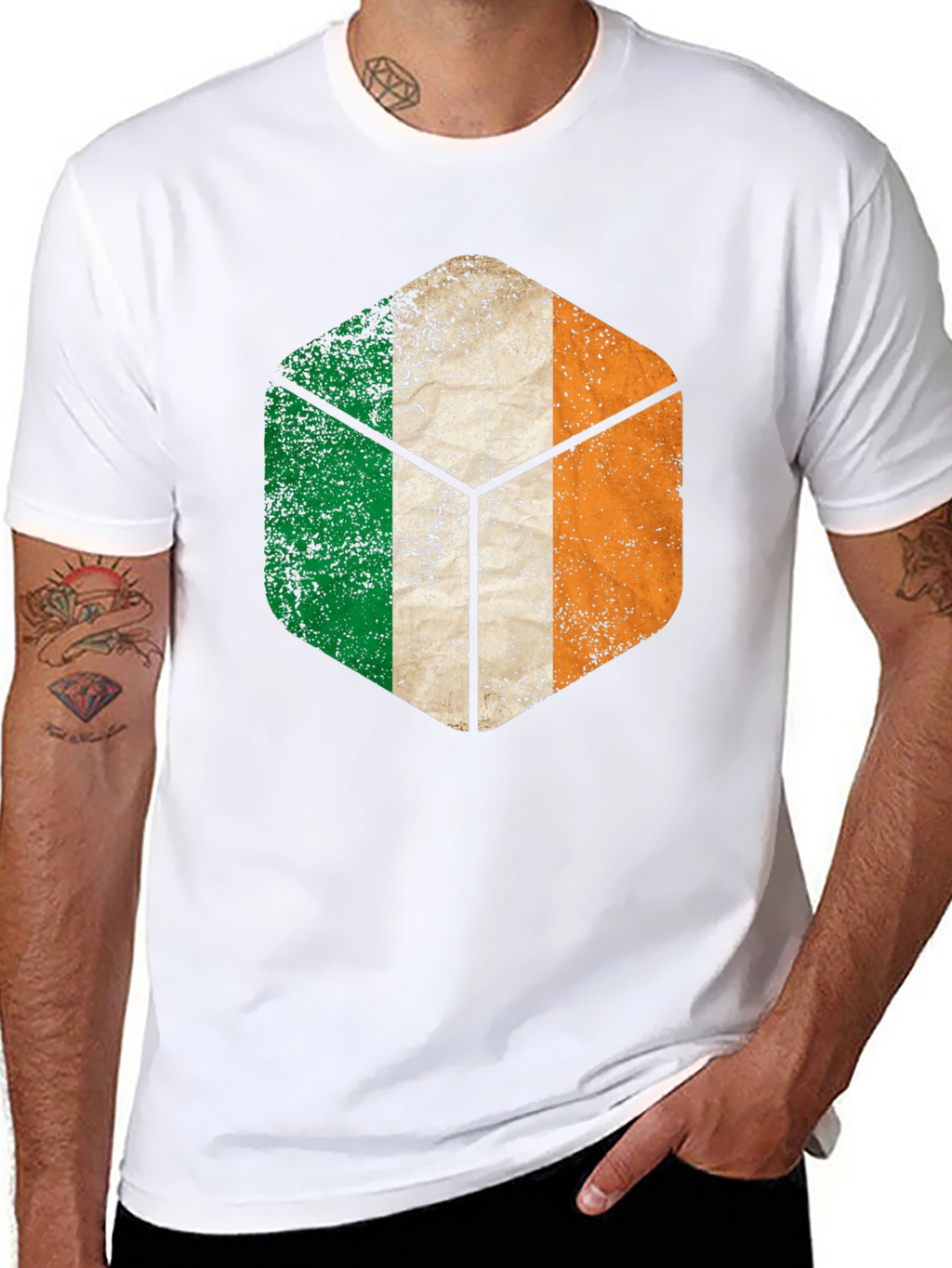 Ireland Flag Cube Graphic Tee
