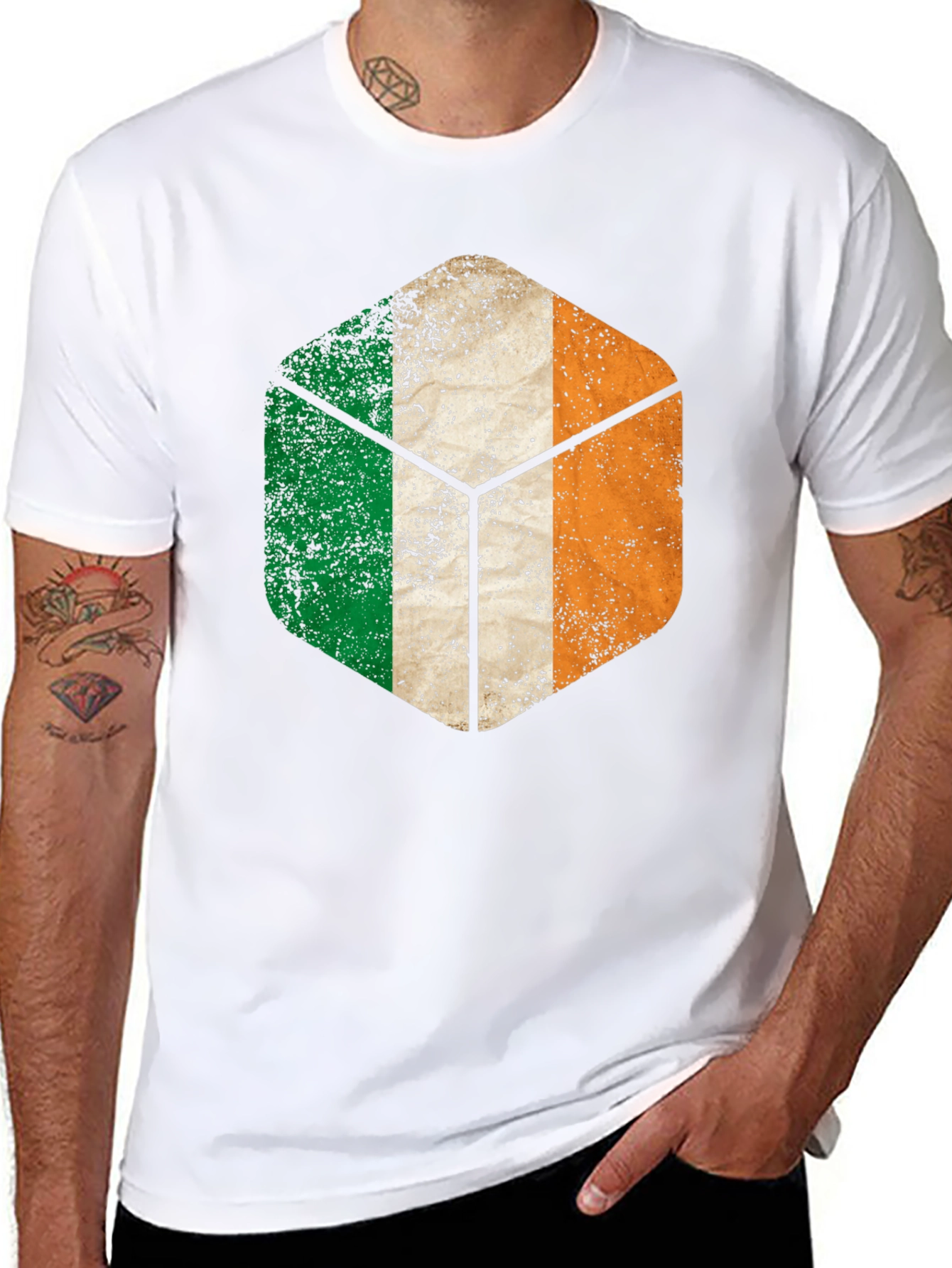 Ireland Flag Cube Graphic Tee