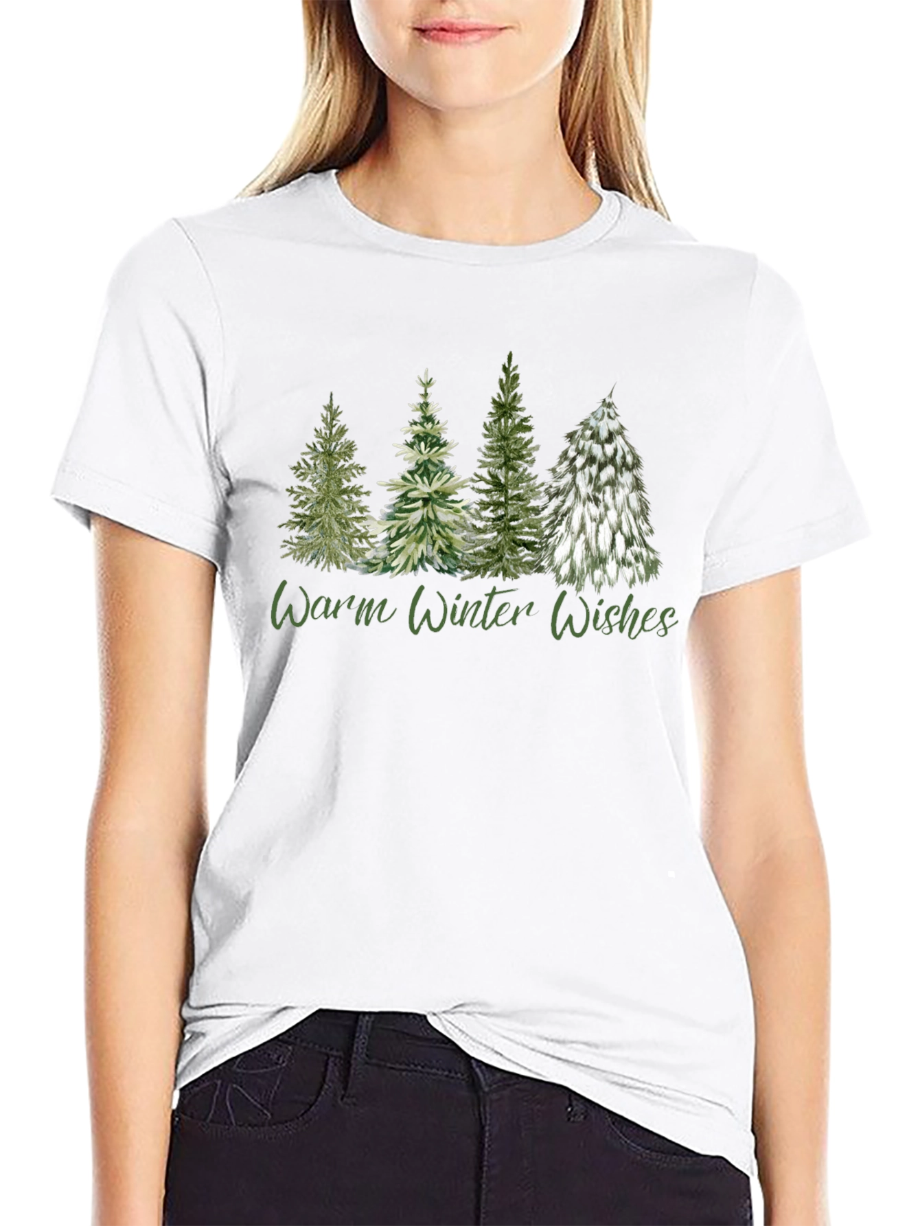Warm Winter Wishes Tree Graphic Tee