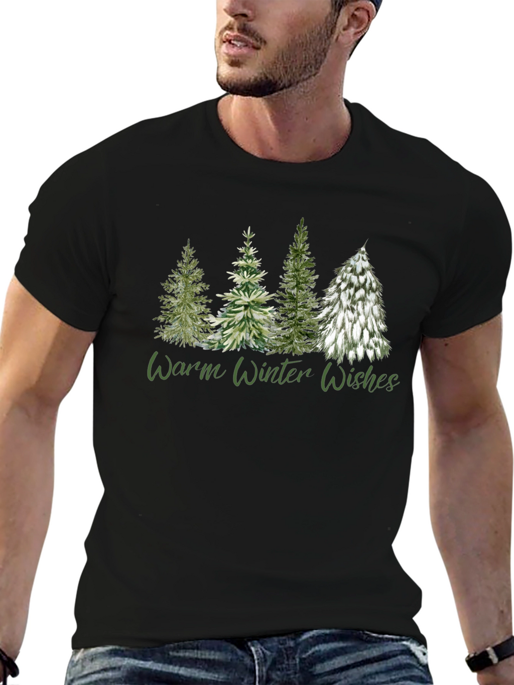 Warm Winter Wishes Tree Graphic Tee
