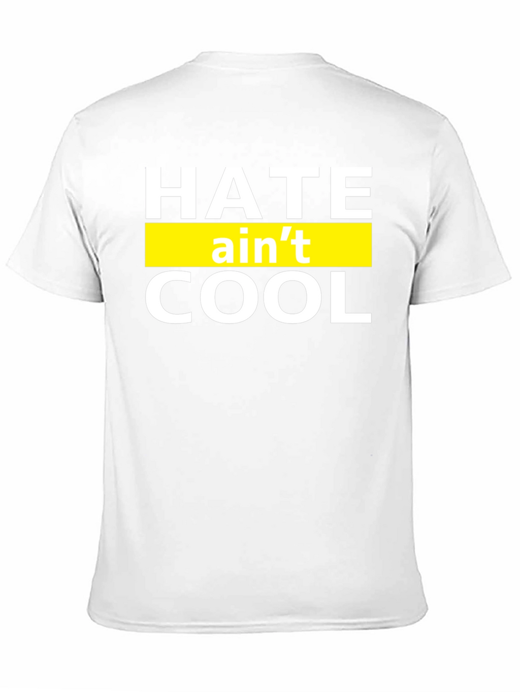 Hate Aint Cool Graphic T-Shirt - Black Crew Neck