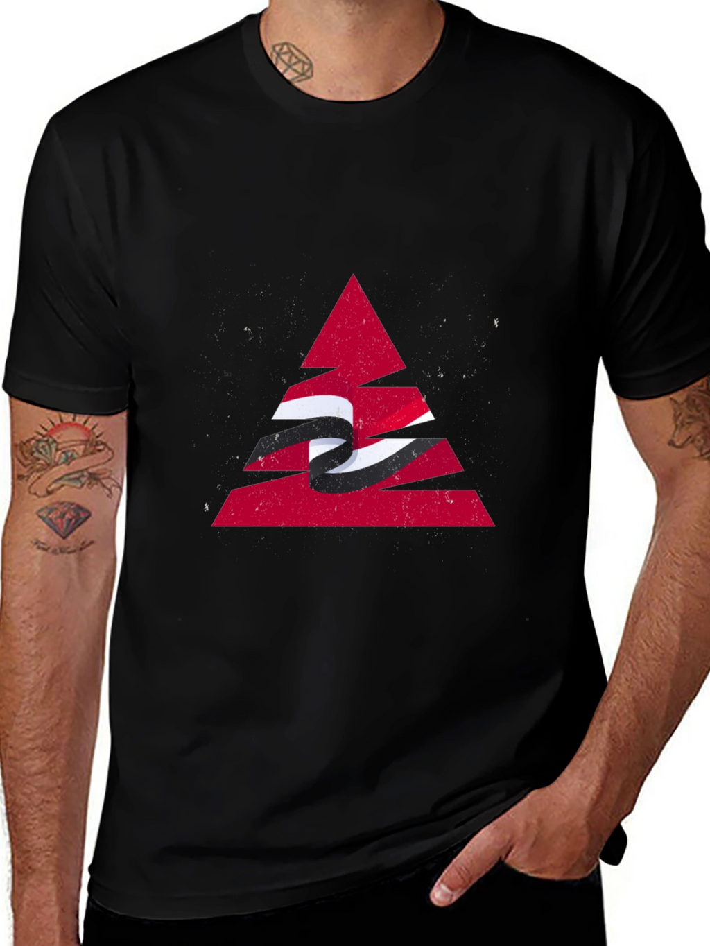 Trinidad & Tobago Flag Triangle T-Shirt