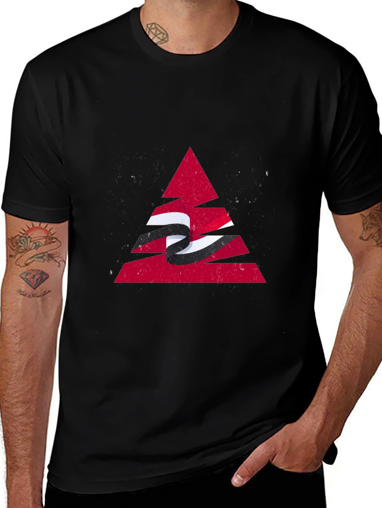 Trinidad & Tobago Flag Triangle T-Shirt