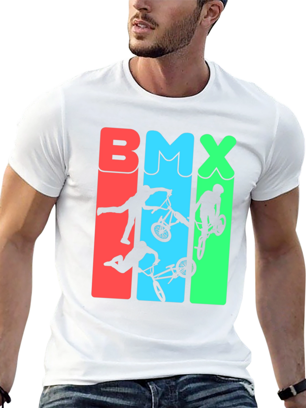 BMX Silhouette Graphic Tee - Extreme Sports T-Shirt
