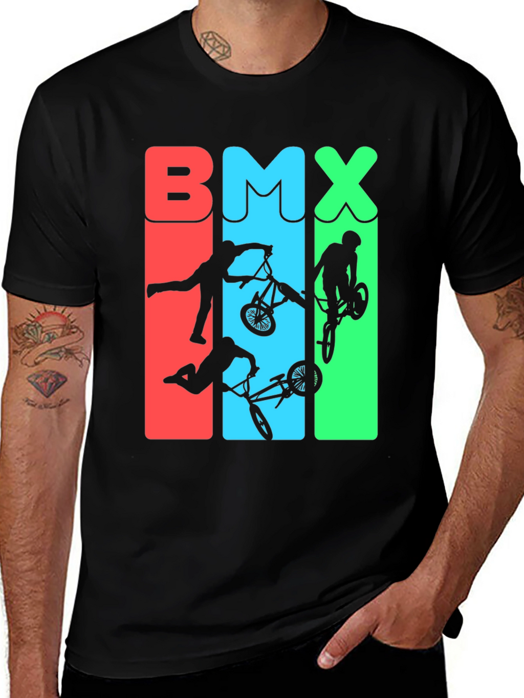 BMX Silhouette Graphic Tee - Extreme Sports T-Shirt