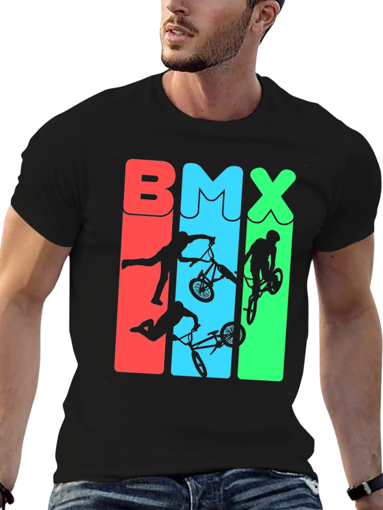 BMX Silhouette Graphic Tee - Extreme Sports T-Shirt