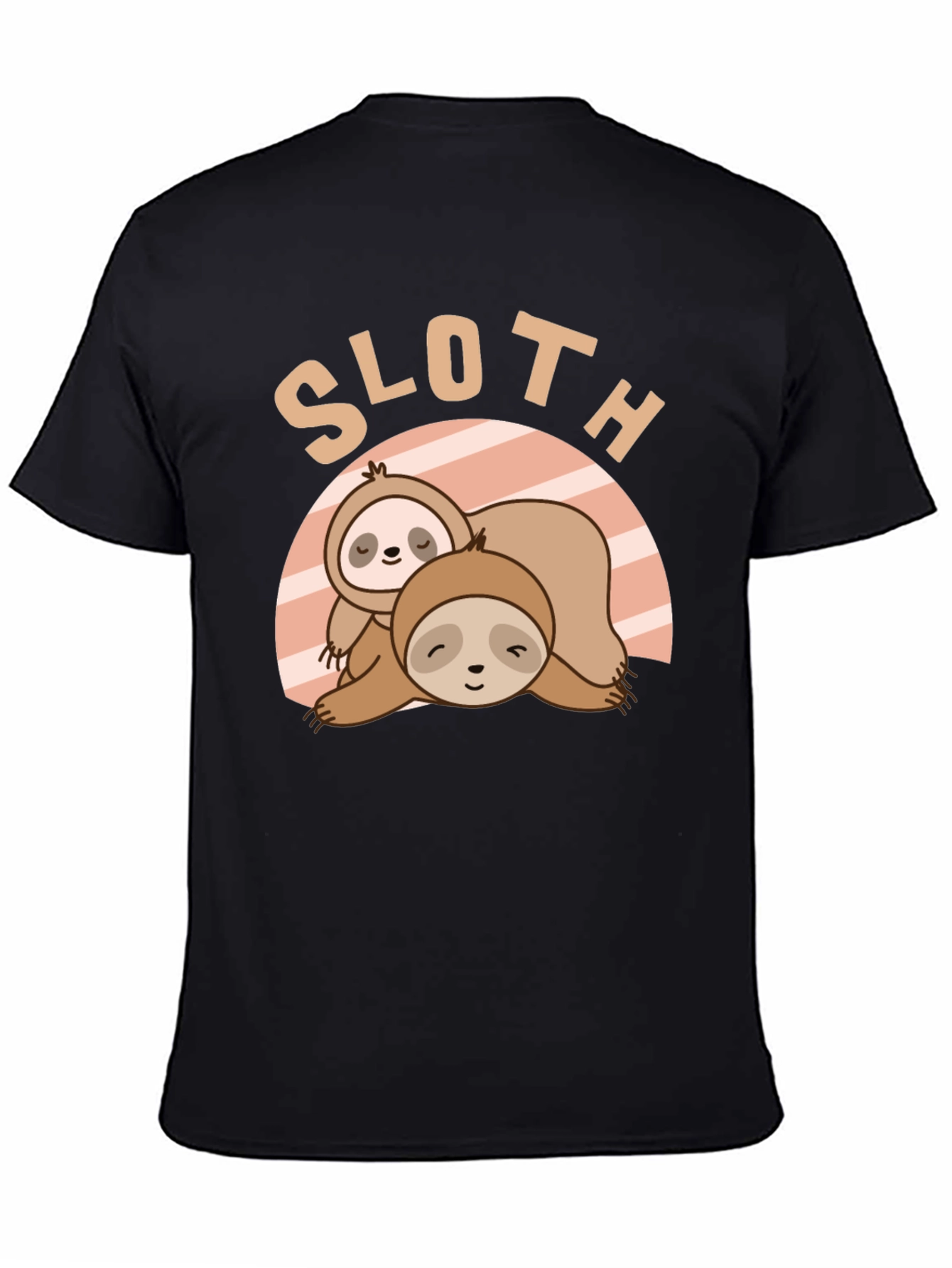 Cute Sloth Graphic T-Shirt - Relaxed Fit