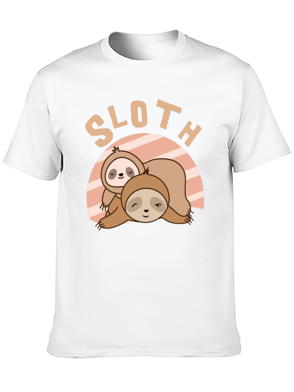 Cute Sloth Graphic T-Shirt - Relaxed Fit