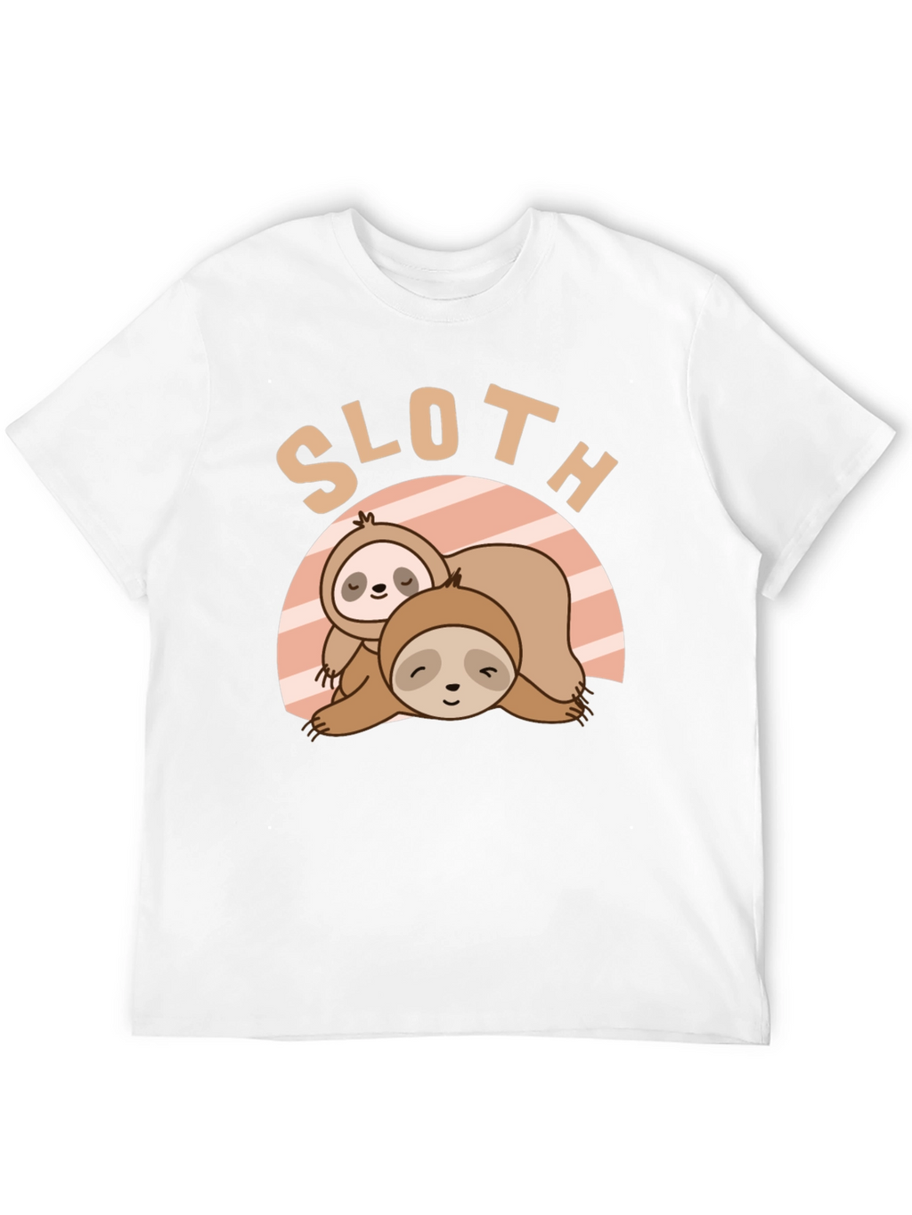 Cute Sloth Graphic T-Shirt - Relaxed Fit