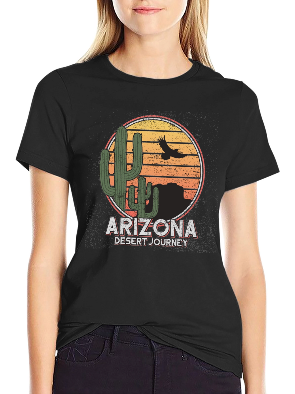Arizona Desert Journey Graphic Tee - Black