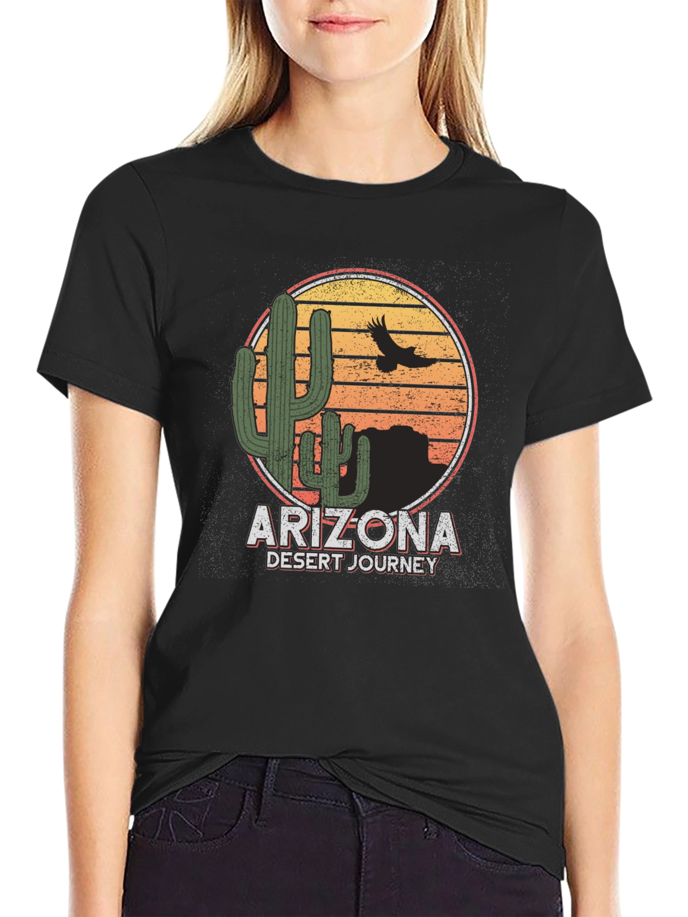 Arizona Desert Journey Graphic Tee - Black
