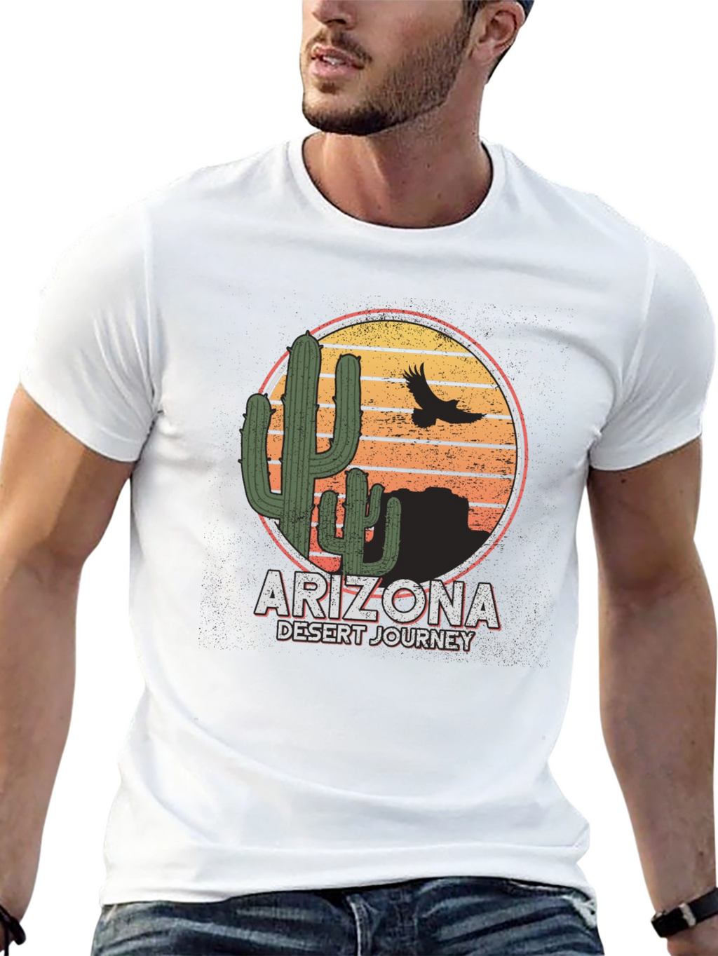 Arizona Desert Journey Graphic Tee - Black
