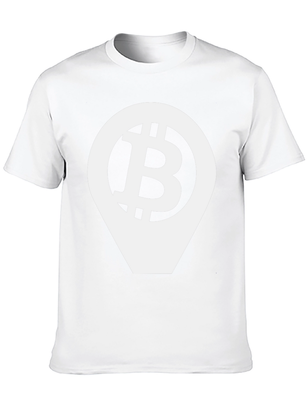 Bitcoin Location Pin Black T-Shirt