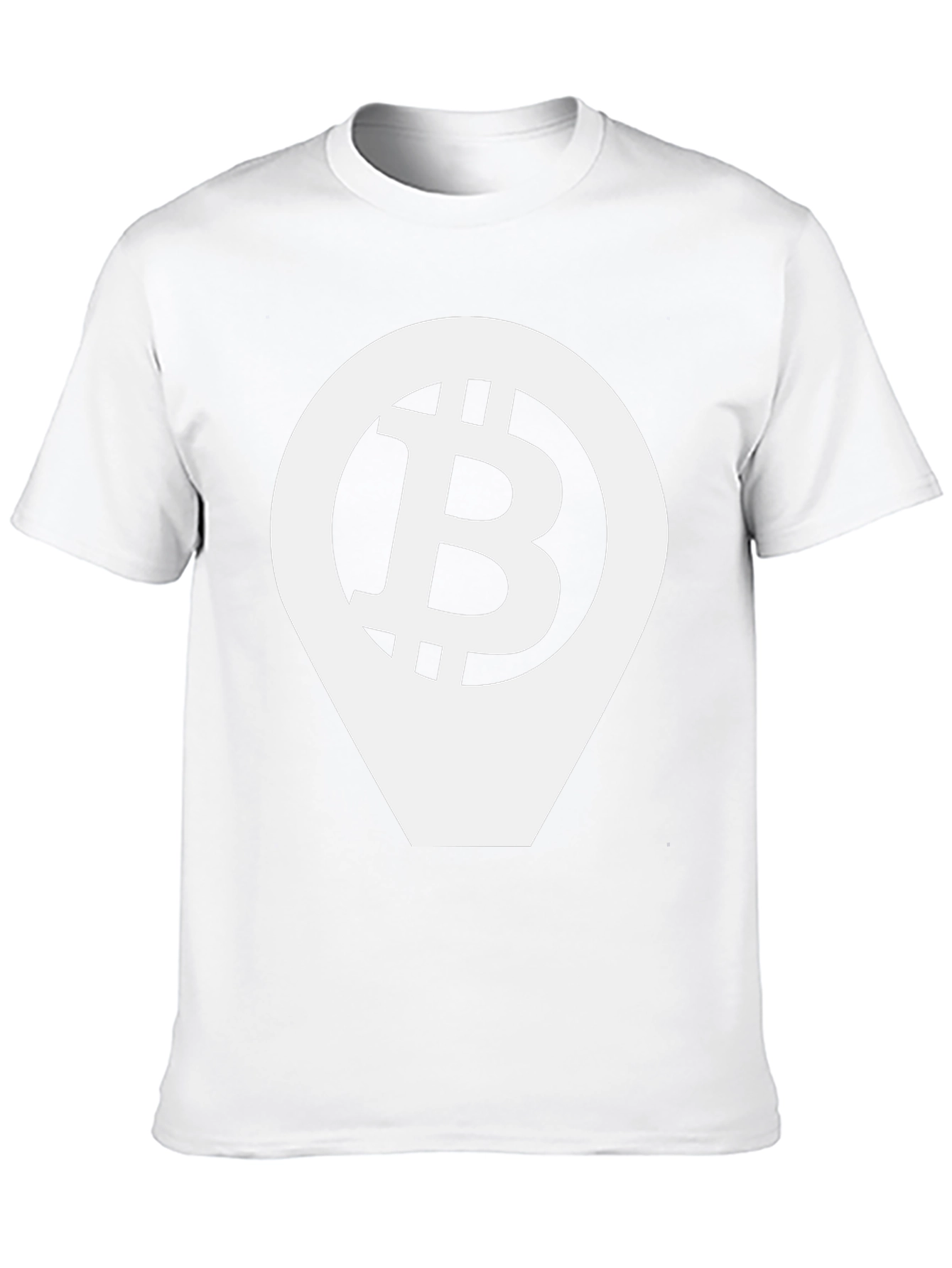 Bitcoin Location Pin Black T-Shirt