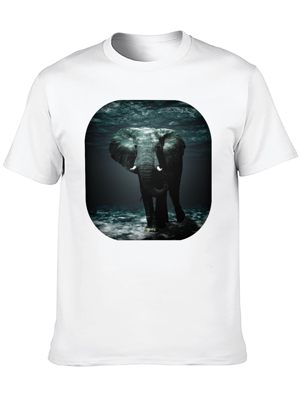 Elephant Underwater Black T-Shirt